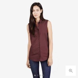 Everlane The Poplin Sleeveless button up